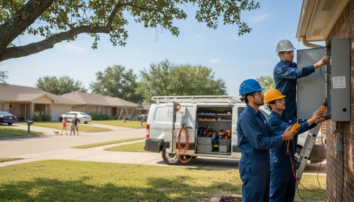 Certified electrician providing emergency electrical services in Newhall, IA